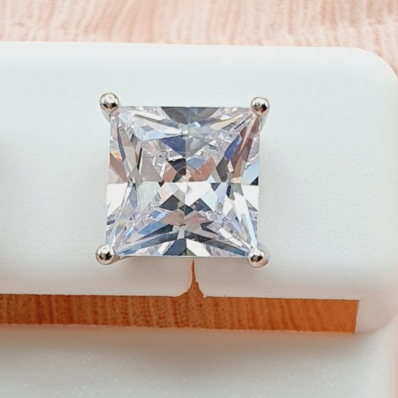 "8MM S925 Sterling Silver CZ Stud Earrings for Women/Girl, US19251038 - Picture 6 of 9